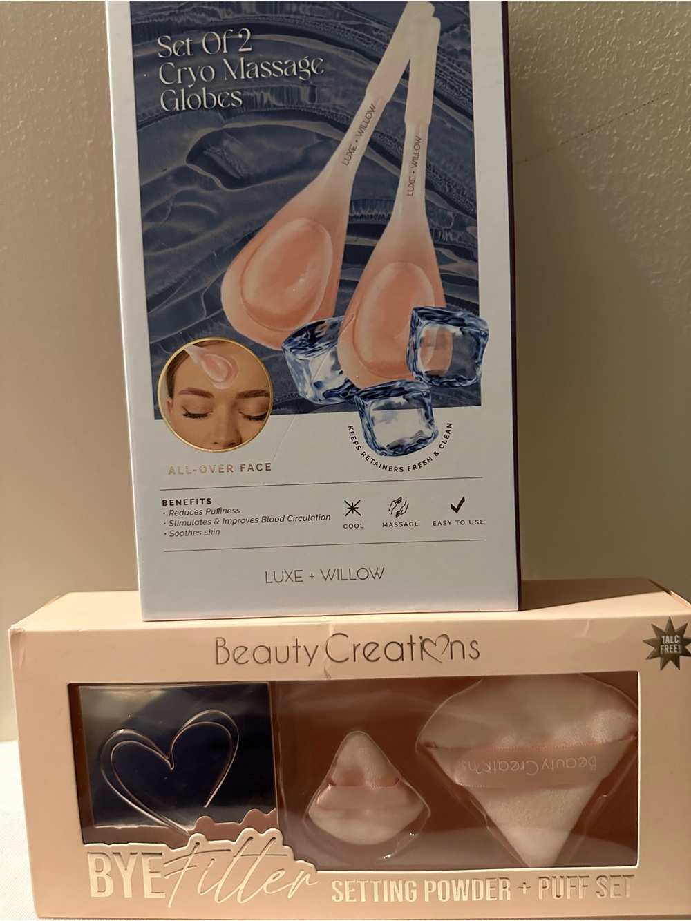 Pink Cryo Massage Globes - Set of 2